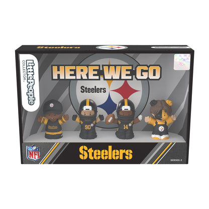 Little People Collector Pittsburgh Steelers Alternate Jersey Figure Set - Bộ Mô Hình Sưu Tầm NFL - Mattel HVH16 - Hình ảnh bổ sung 6
