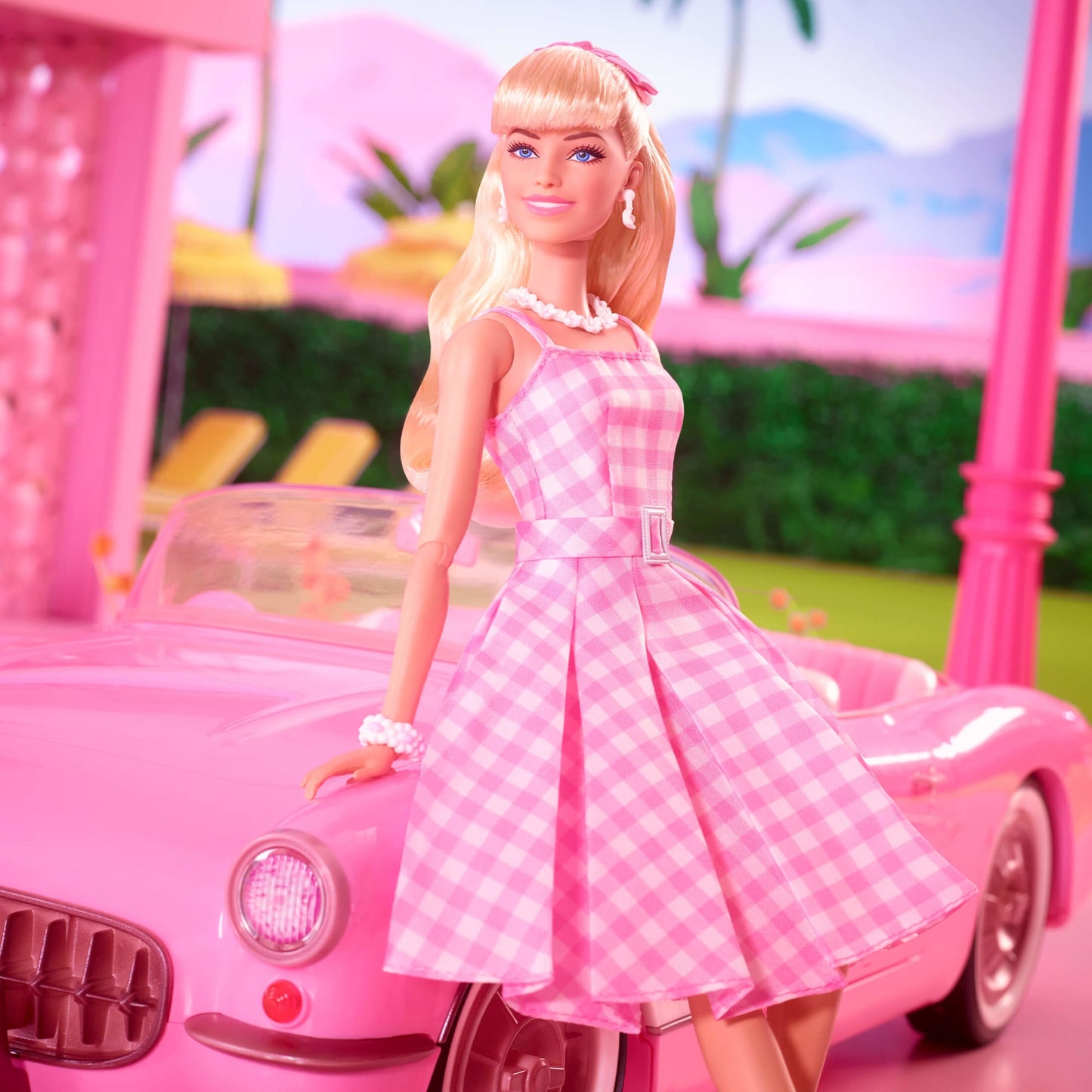 Barbie in Pink Gingham Dress – Barbie The Movie Búp Bê Sưu Tầm Chính Hãng Mattel HPJ96