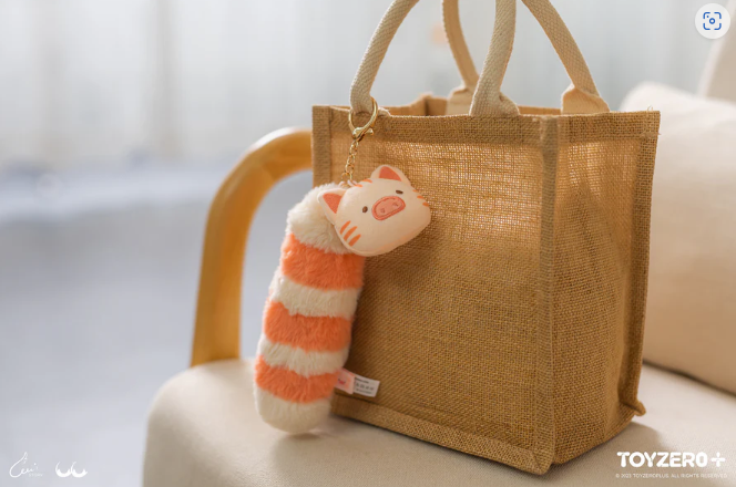LuLu The Piggy Caturday - Kitty Plush Keychain (Tail ver.) - Móc Khóa Bông ToyZero+ - Hình ảnh sản phẩm