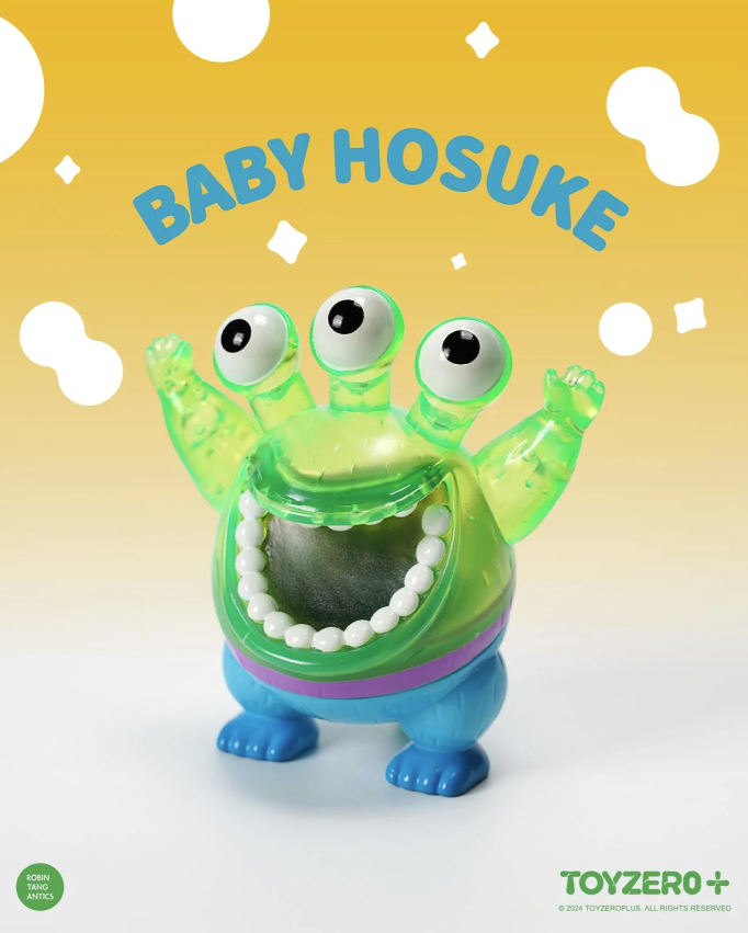 Fluorescent green Baby hosuke - Đồ chơi Sofubi nghệ thuật - ToyZero+ - Hình ảnh chi tiết 2