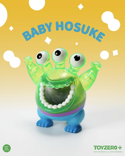Fluorescent green Baby hosuke - Đồ chơi Sofubi nghệ thuật - ToyZero+ - Hình ảnh chi tiết 2