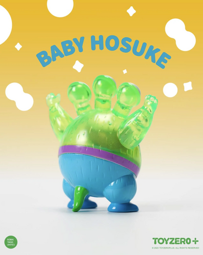 Fluorescent green Baby hosuke - Đồ chơi Sofubi nghệ thuật - ToyZero+ - Góc nhìn khác 3