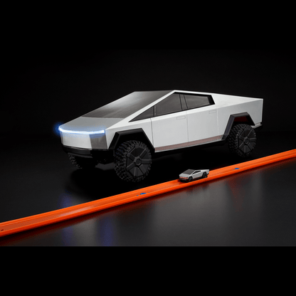 1:64 Hot Wheels R/C Cybertruck Xe Điều Khiển Từ Xa Tesla Hot Wheels Mattel