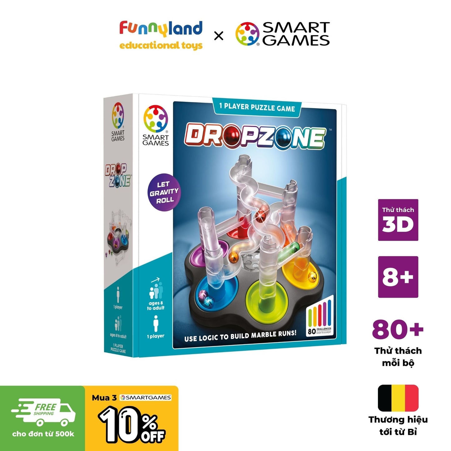 Đồ chơi Trí tuệ Smartgames Thử thách Dropzone