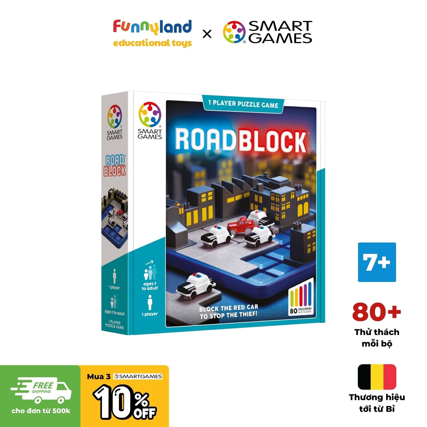Đồ chơi trí tuệ Smartgames Thử thách RoadBlock