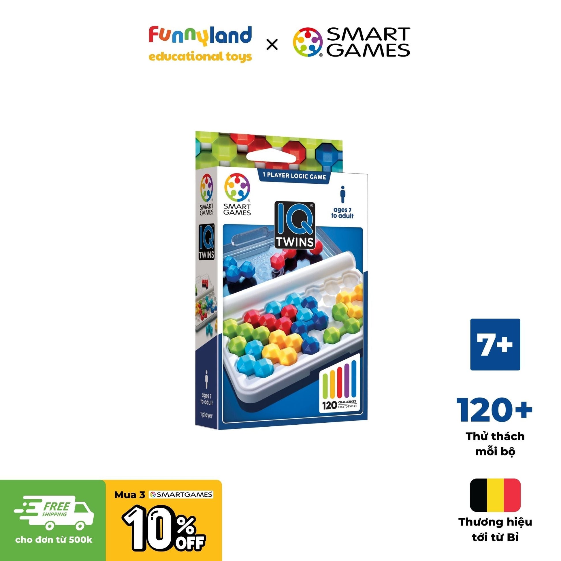 Đồ chơi trí tuệ Smartgames Thử thách IQ Twins