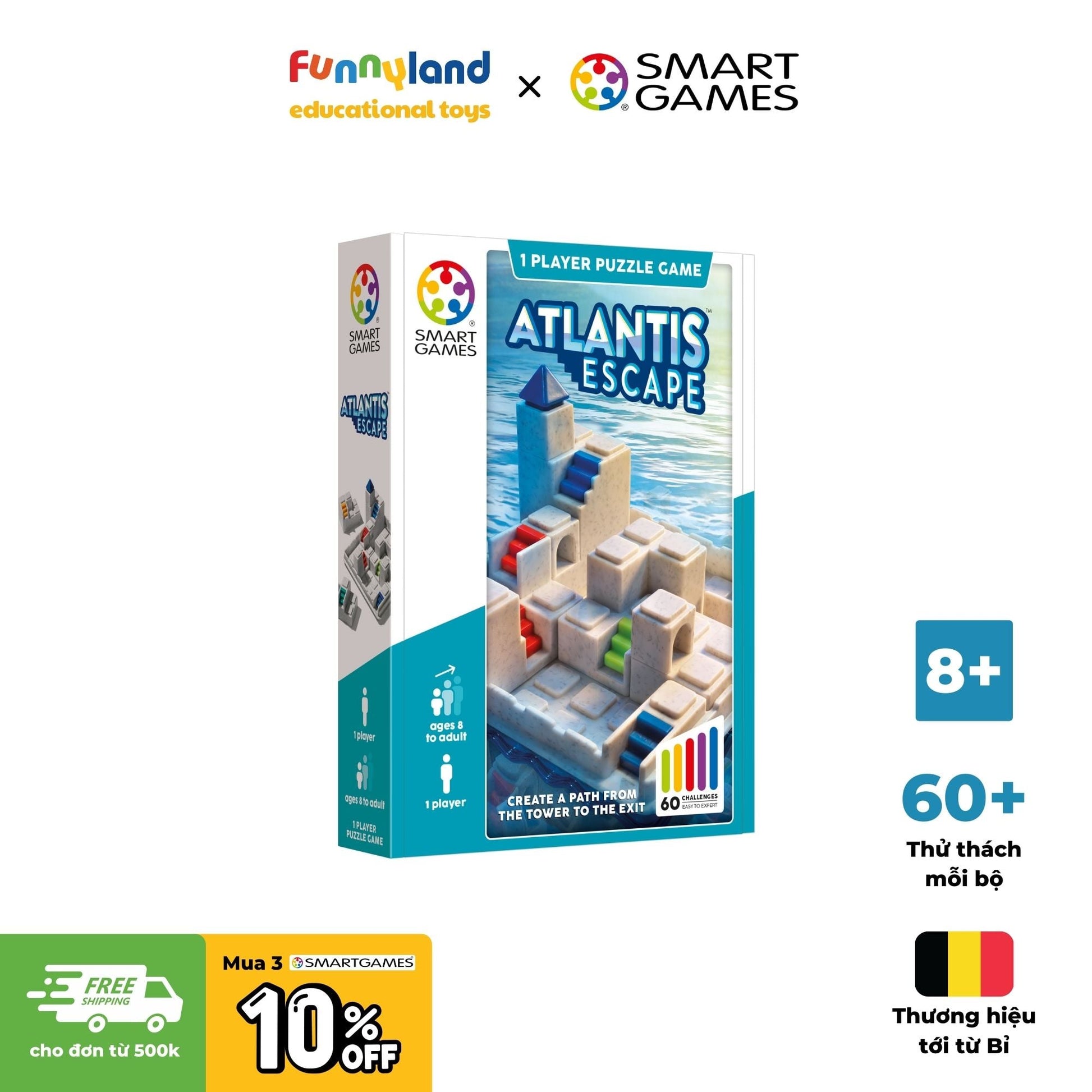 Đồ chơi trí tuệ Smartgames Thử thách Atlantis Escape