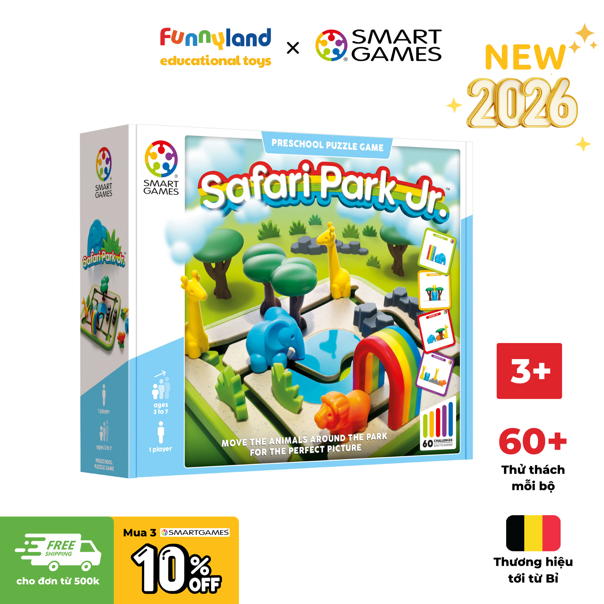 Đồ chơi trí tuệ Smartgames thử thách Safari Park Jr. - Hình ảnh sản phẩm