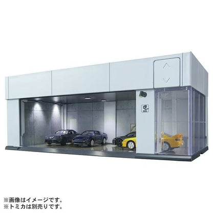 Diorama Tomica GARAGE SILVER WHITE Standard Edition