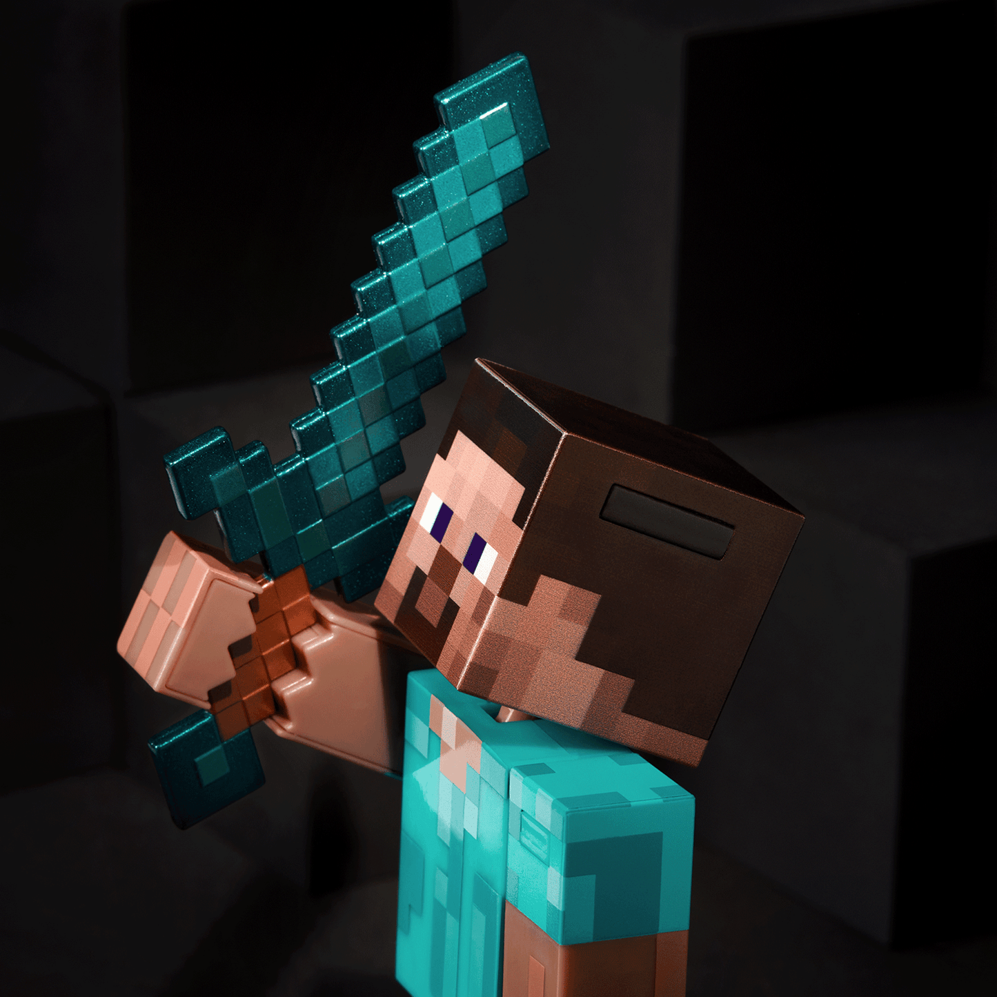 Minecraft Diamond Level Steve Collector Action Figure - Mô Hình Nhân Vật Sưu Tập Chính Hãng Mattel - Hình ảnh bổ sung 6