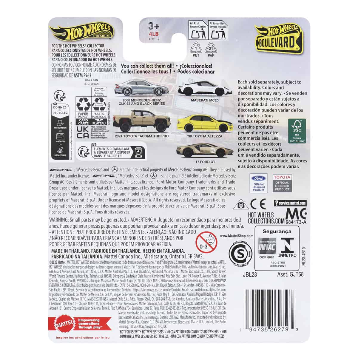 Boulevard Super Car Model Toy - 98 Toyota Altezza - Mô hình xe ô tô 1:64 - Hot Wheels GJT68