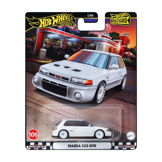 Supercar BOULEVARD MAZDA 323 GTX TURBO - Mô hình xe ô tô tỉ lệ 1:64 - Hot Wheels