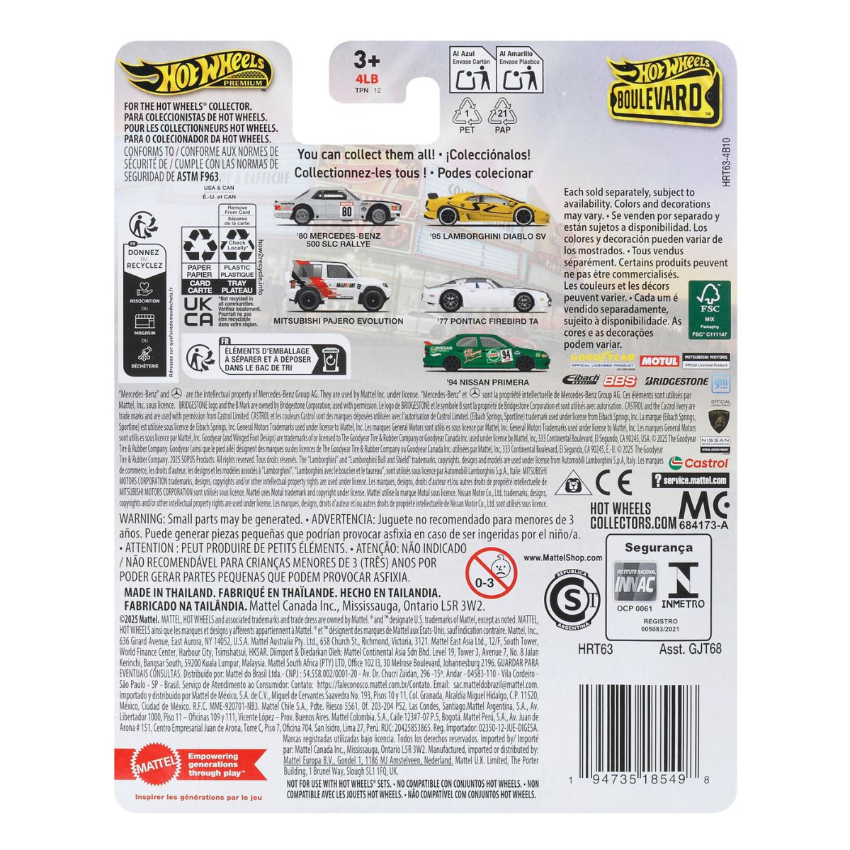 Mercedes 500 SLC Boulevard Super Car Toys - Đồ chơi mô hình siêu xe - Hot Wheels GJT68 - Hình ảnh sản phẩm