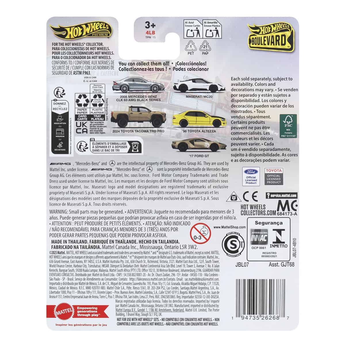 Mercedes Benz Clk 63 Amg Black Series - Mô hình siêu xe Hot Wheels Boulevard - Tỉ lệ 1:64 HOT WHEELS - ảnh 4 - Mô hình xe ô t
