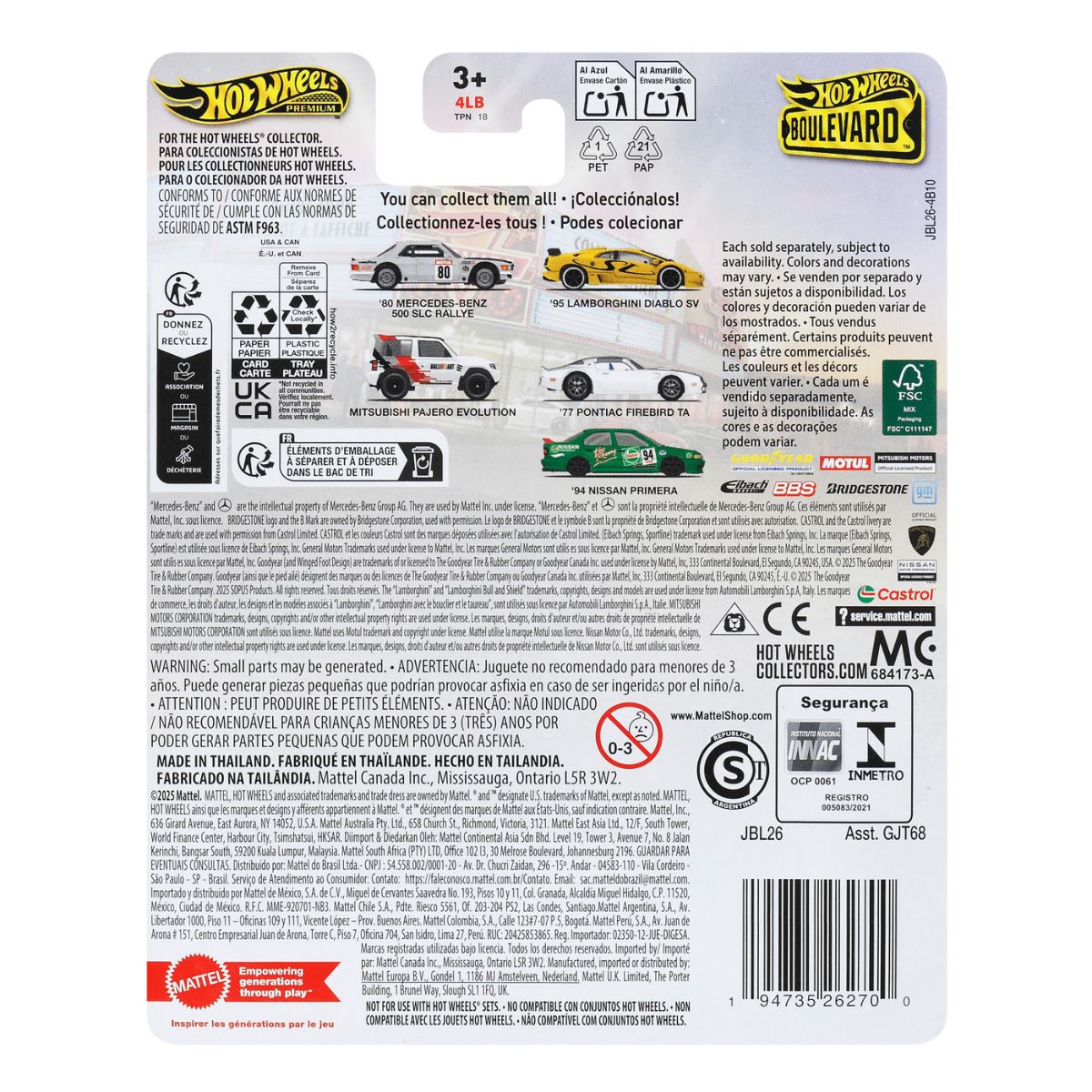 Mitsubishi Pajero Evolution - Mô hình xe ô tô Hot Wheels Boulevard - GJT68 - Hình ảnh sản phẩm