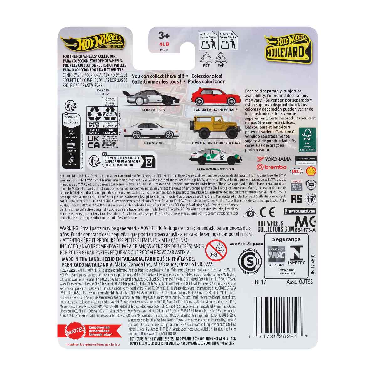 Porsche 935 Hot Wheels Boulevard - Mô hình siêu xe tỉ lệ 1:64 - GJT68