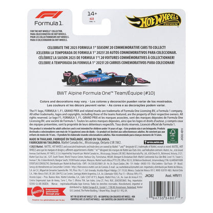 Đồ Chơi Siêu Xe Đua F1 Team Alpine - Tay Đua 10 HOT WHEELS JKD82/HRV11