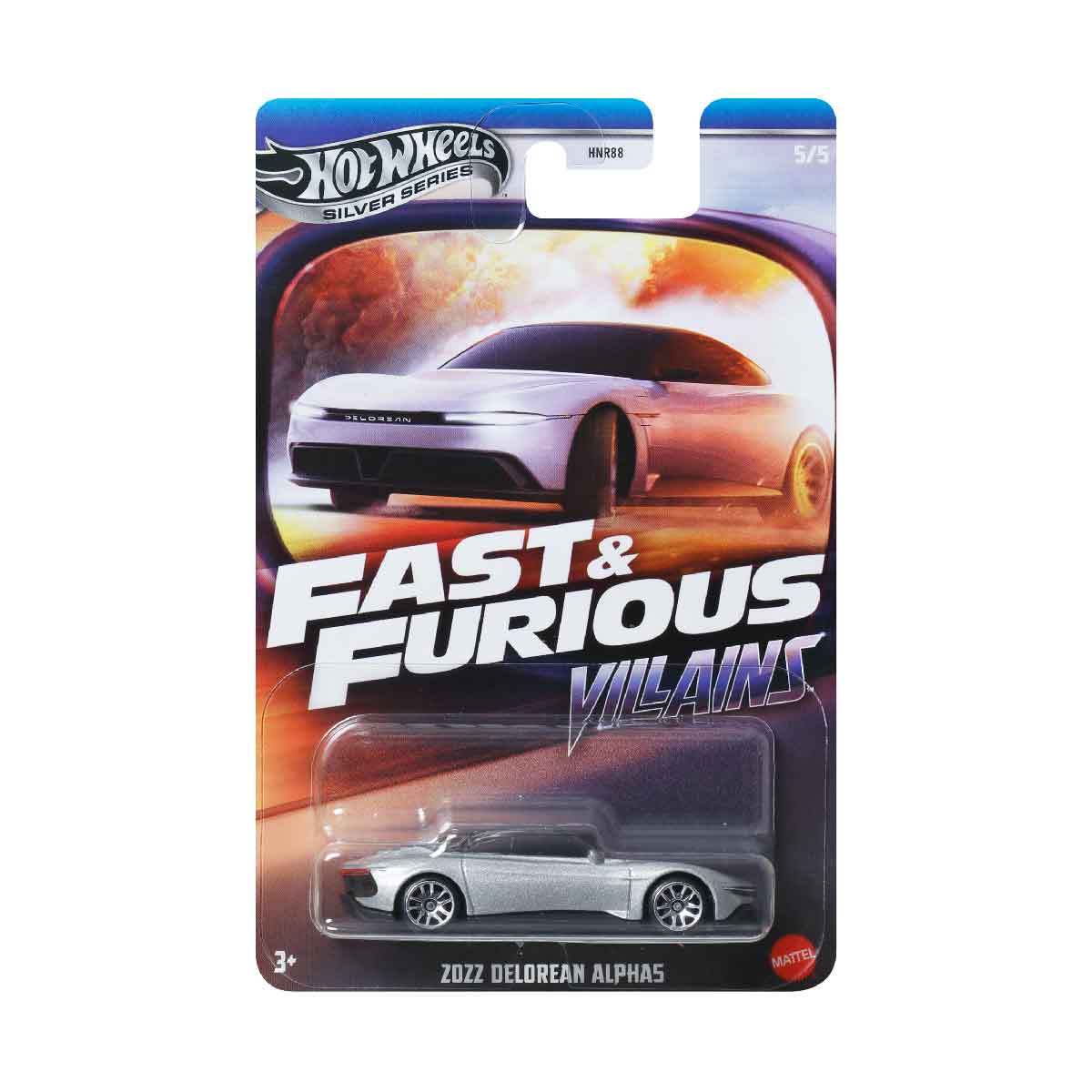 Fast&Furious 2022 Delorean Alpha5 - Xe mô hình đồ chơi tỉ lệ 1:64 - Hot Wheels HNR88 - Hình ảnh sản phẩm