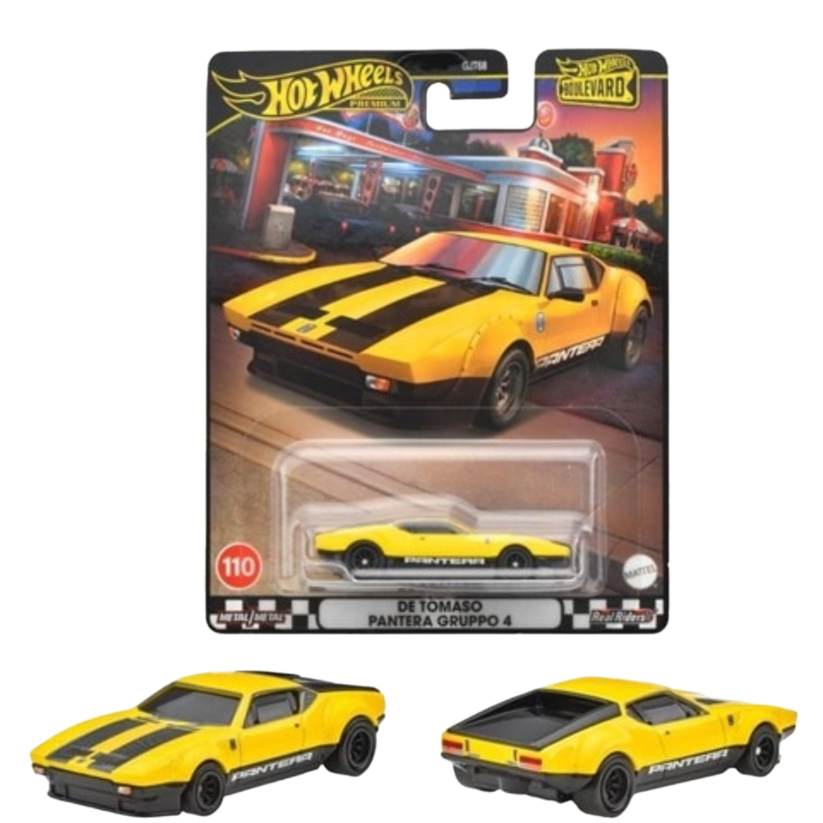 Super Car Boulevard De Tomaso Pantera Gts Gruppo 4 - Xe mô hình kim loại tỉ lệ 1:64 - Hot Wheels GJT68