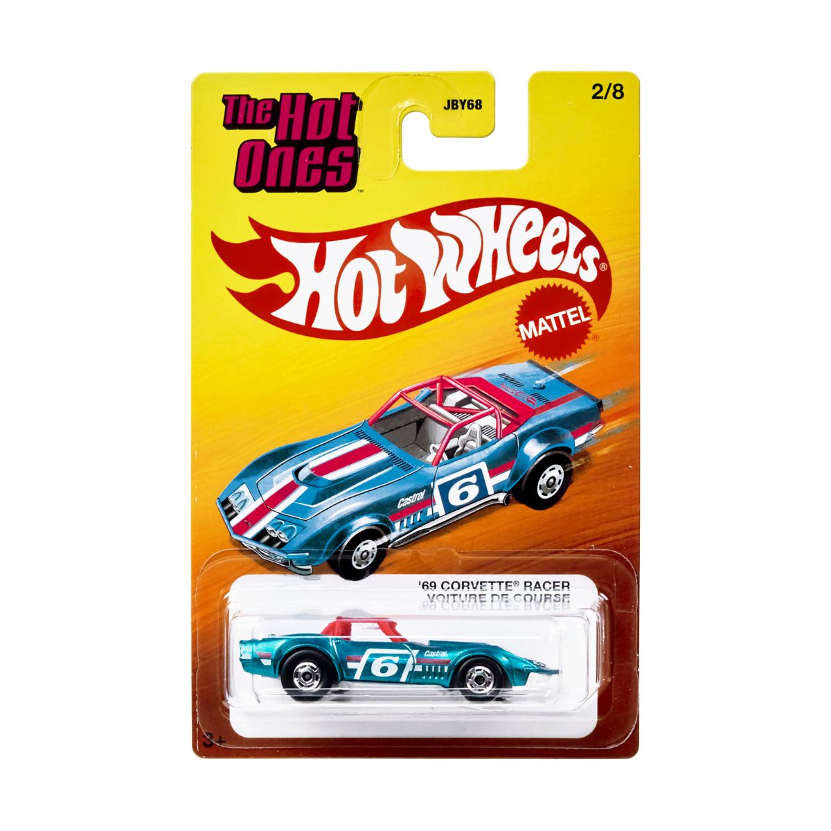 Đồ Chơi Siêu Xe Hot Ones - 69 Corvette Racer HOT WHEELS JKX41/JBY68