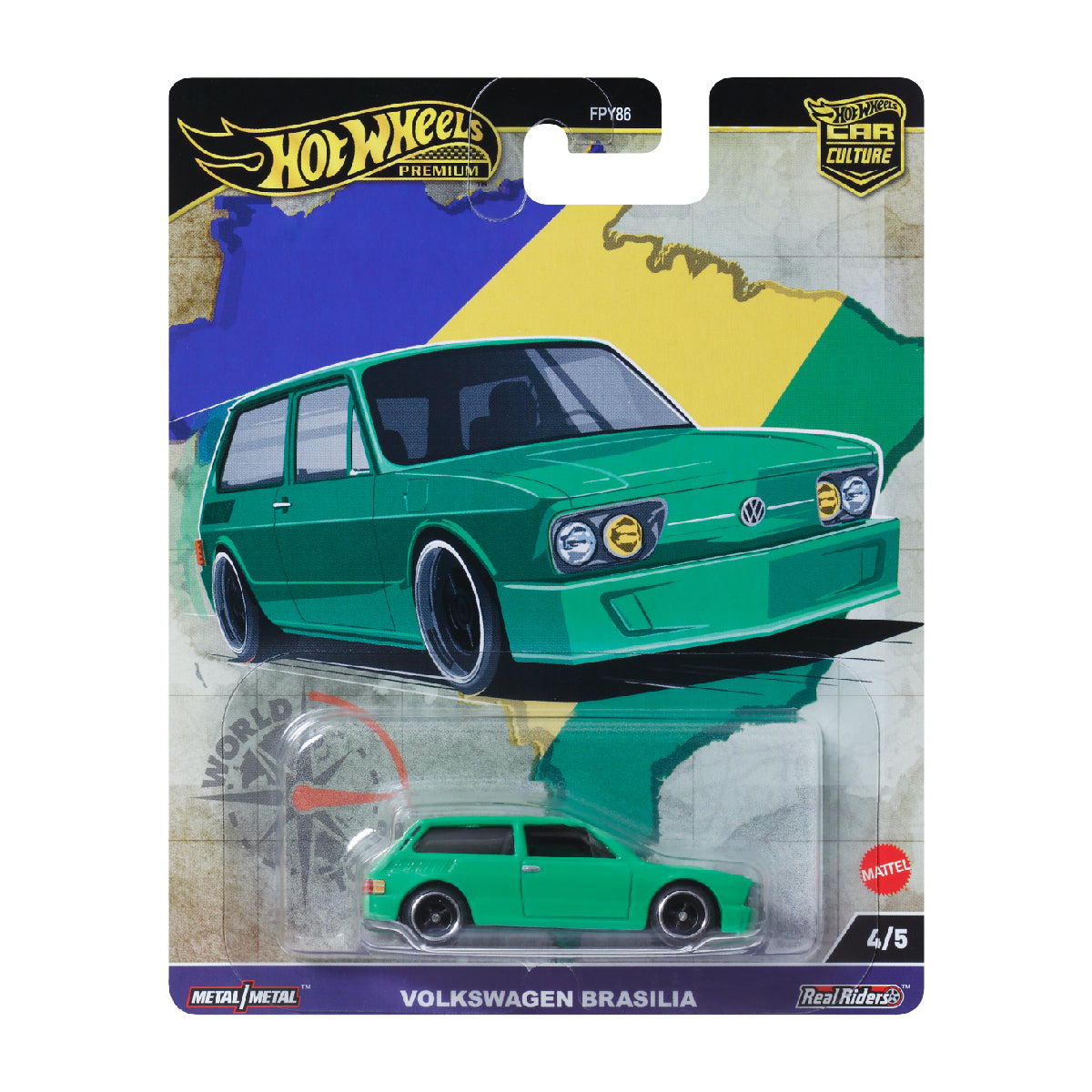 VW BRASILIA T9678 - Mô hình xe ô tô Premium 1:64 - Hot Wheels