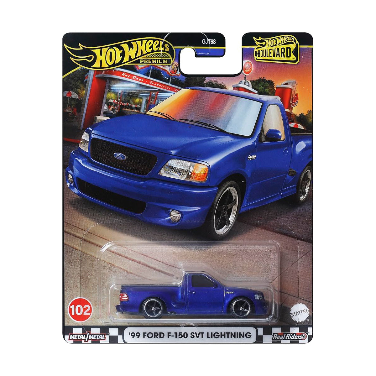BOULEVARD 99 FORD F-150 SVT LIGHTNING - Mô hình xe bán tải 1:64 - Hot Wheels Premium GJT68