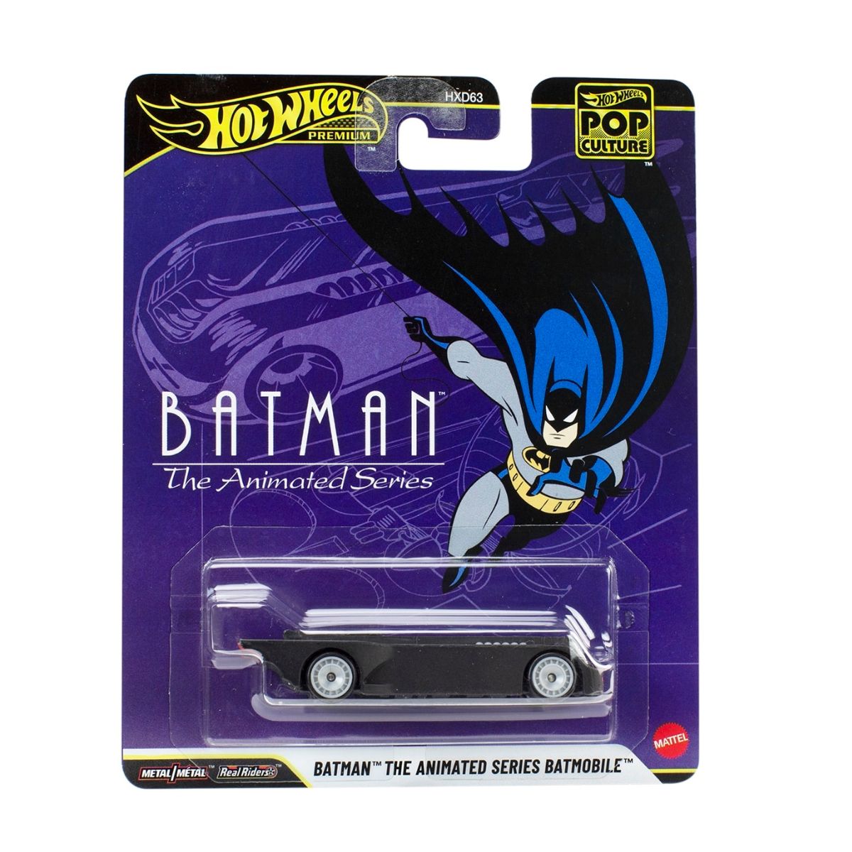 Đồ Chơi Siêu Xe Pop Culture - Animated Series Batmobile HOT WHEELS JHW88/HXD63