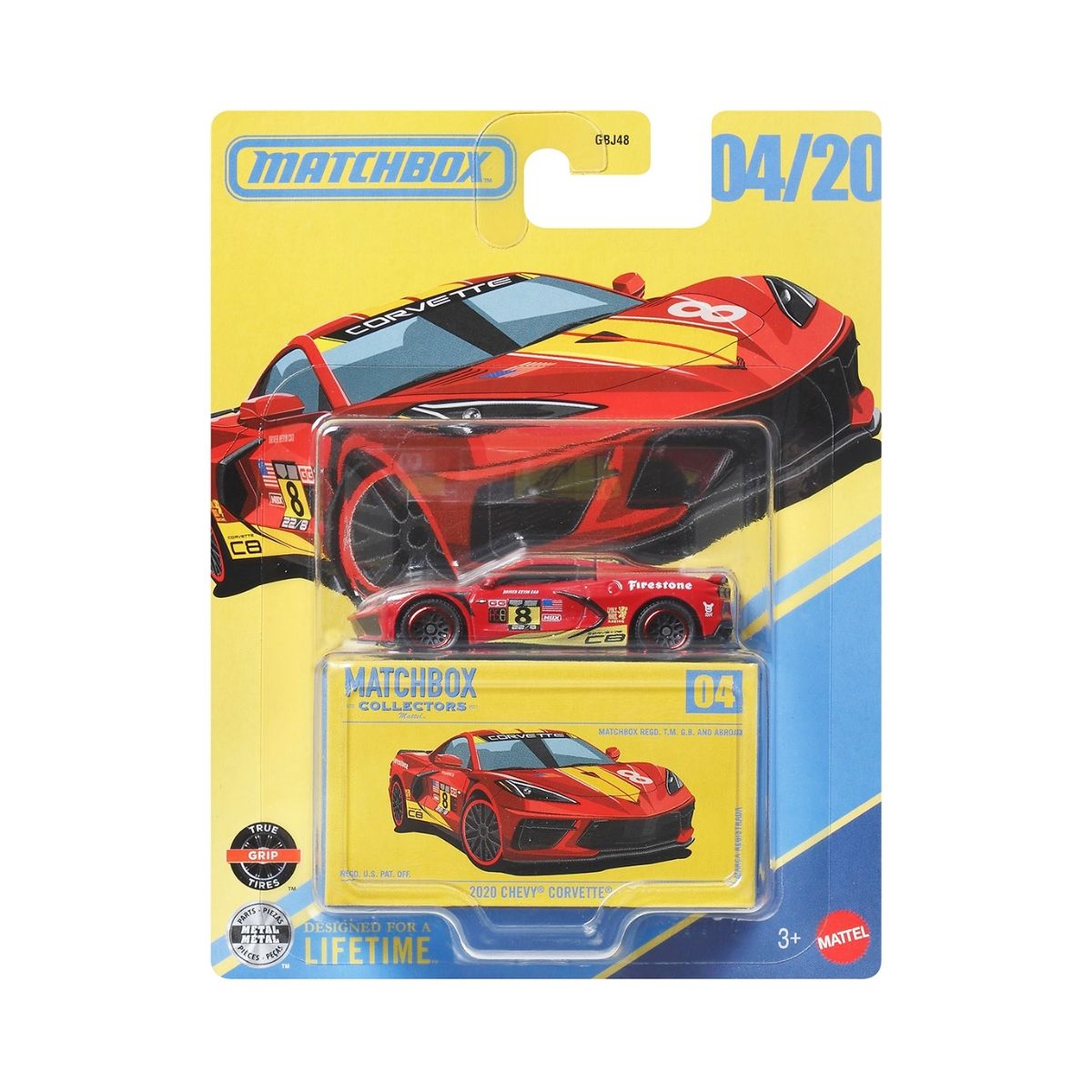Đồ Chơi Siêu Xe Collector Hạng Sang Chevrolet Corvette 2020 MATCHBOX JMX02/GBJ48