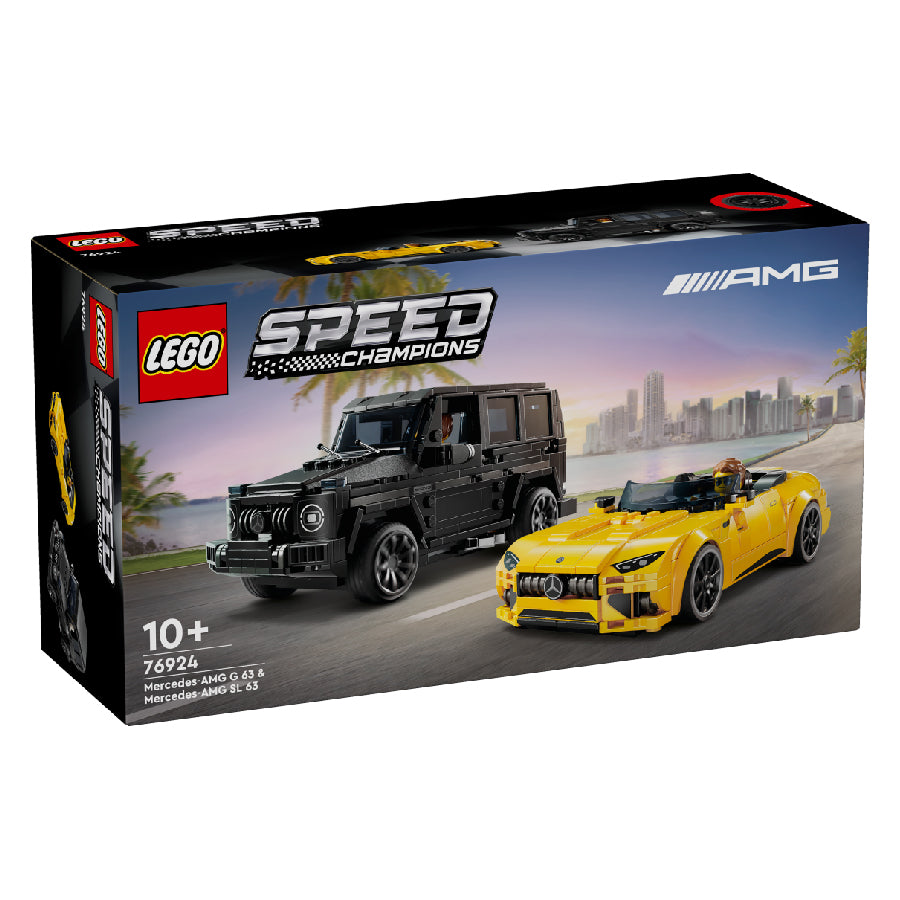 Đồ Chơi Lắp Ráp Siêu Xe Mercedes Amg Gt Roadster 2024 & Amg G63 LEGO Speed Champions 76924