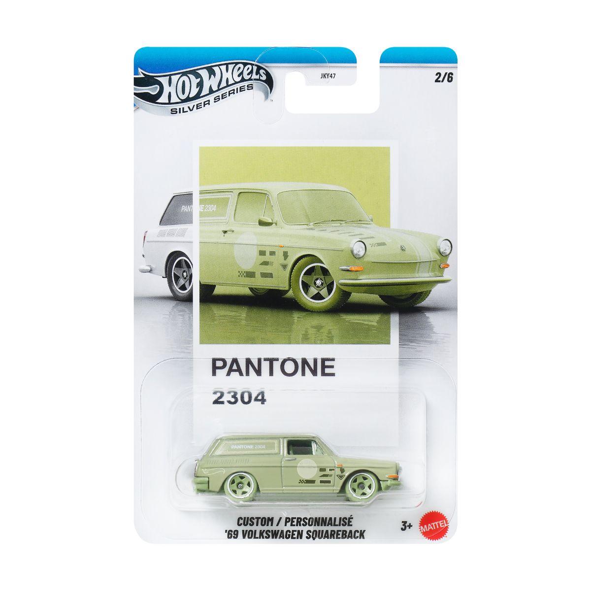 Đồ Chơi Siêu Xe Pantone - Custom 69 Volkswagen Squareback HOT WHEELS JKY60/JKY47