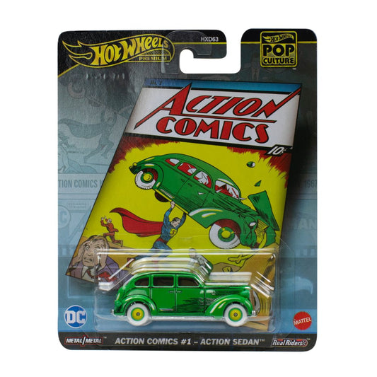Pop Culture Super Car Toys - Action Comics #1 Sedan (Graphics) - Xe mô hình kim loại tỉ lệ 1:64 - HOT WHEELS HXD63