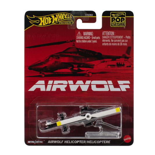 Airwolf Helicopter - Mô hình trực thăng 1:64 - Hot Wheels Pop Culture JBL56/HXD63