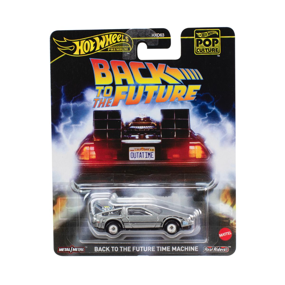 Pop Culture Super Car Model Toy - BTTF DeLorean DMC12 - Mô hình xe ô tô Hot Wheels JBL65/HXD63