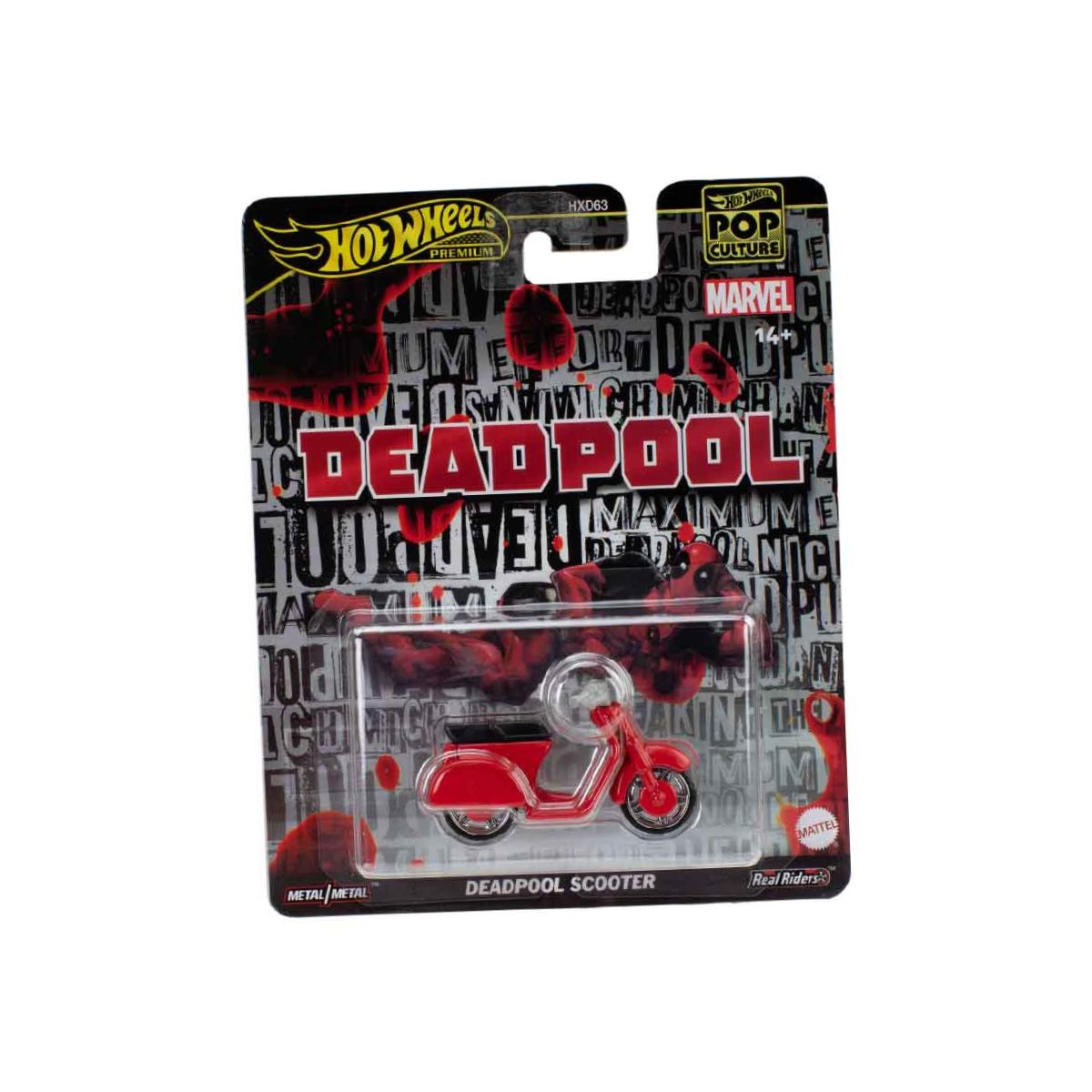 Pop Culture Super Car Model Toy - Deadpool Scooter - Mô hình xe sắt Hot Wheels - HXD63