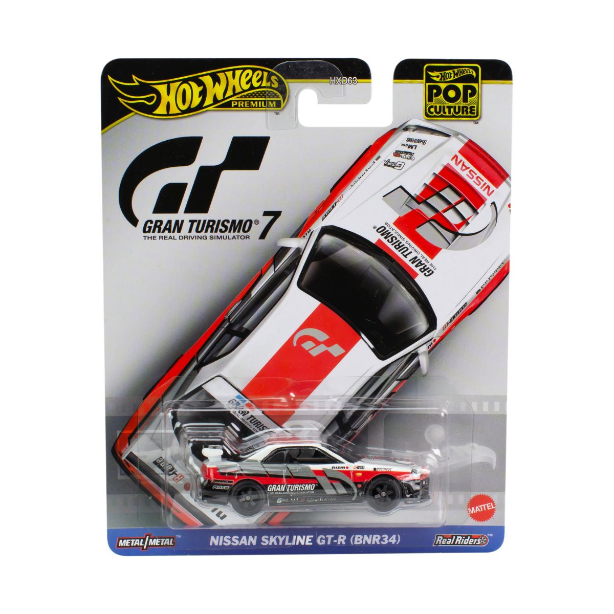 Nissan Skyline GTR (BNR34) - Mô hình xe ô tô tỉ lệ 1:64 - Hot Wheels Pop Culture HXD63