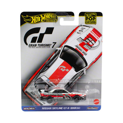 Nissan Skyline GTR (BNR34) - Mô hình xe ô tô tỉ lệ 1:64 - Hot Wheels Pop Culture HXD63