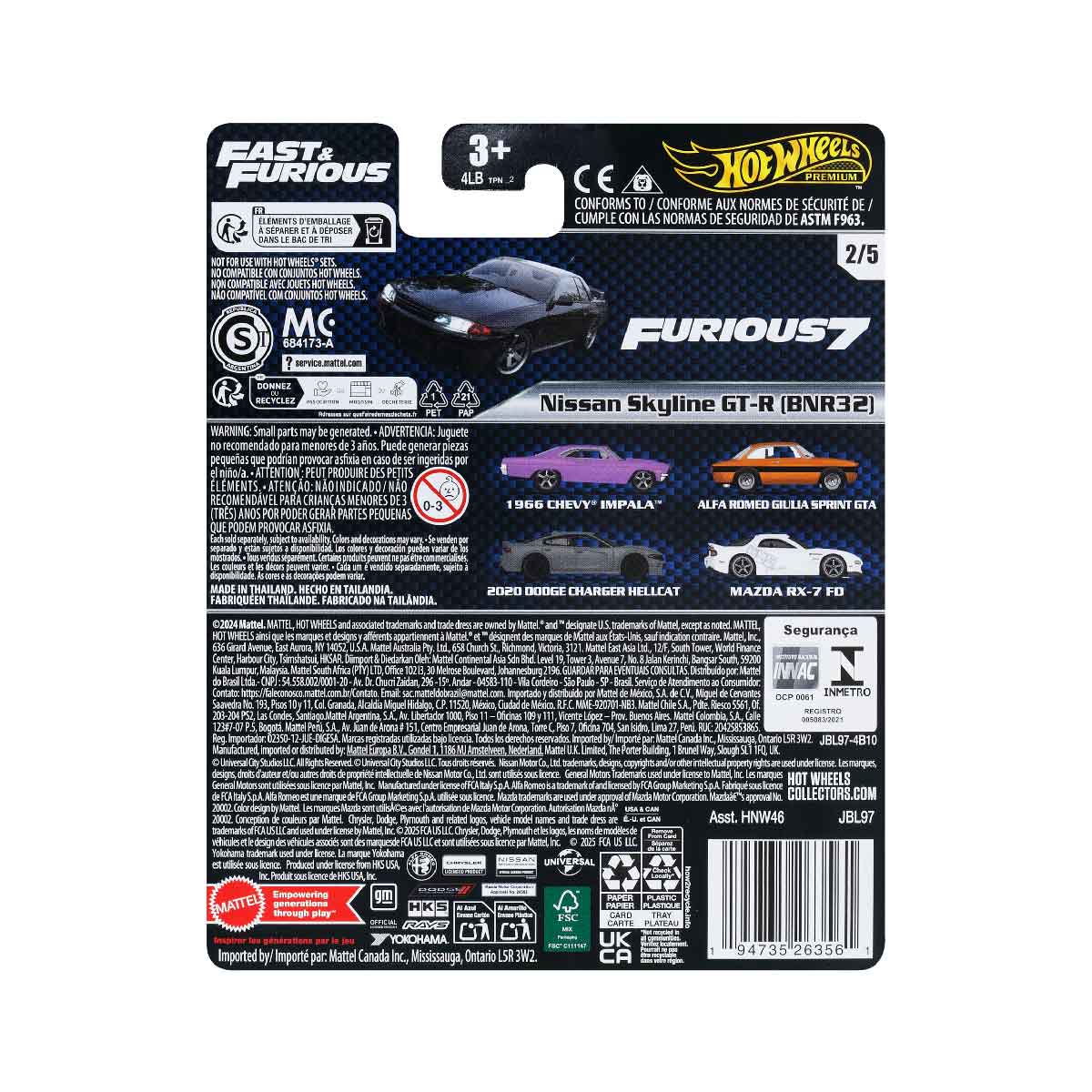 1989 Nissan Skyline GTR (R32) Premium Fast & Furious - Mô hình xe tỉ lệ 1:64 - Hot Wheels