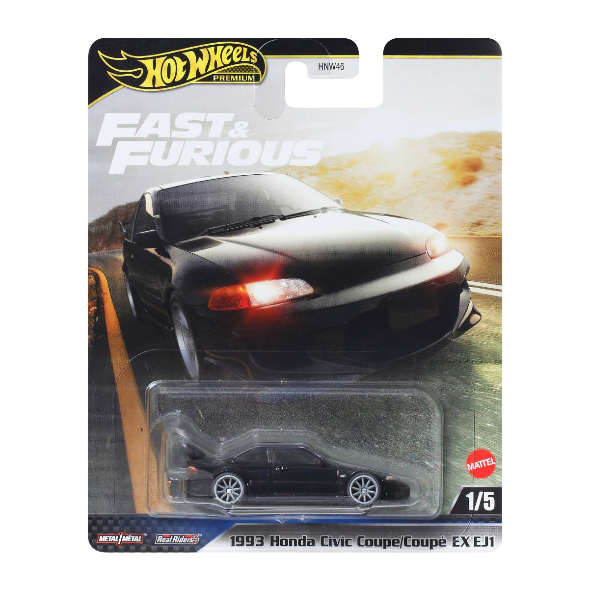 Premium Fast & Furious 1993 Honda Civic Coupé EX [EJ1] - Mô hình xe ô tô tỉ lệ 1:64 - Hot Wheels