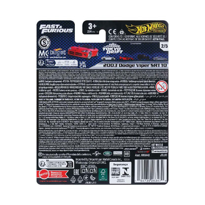 Premium Fast & Furious 2003 Dodge Viper SRT10 - Mô hình xe ô tô - Hot Wheels