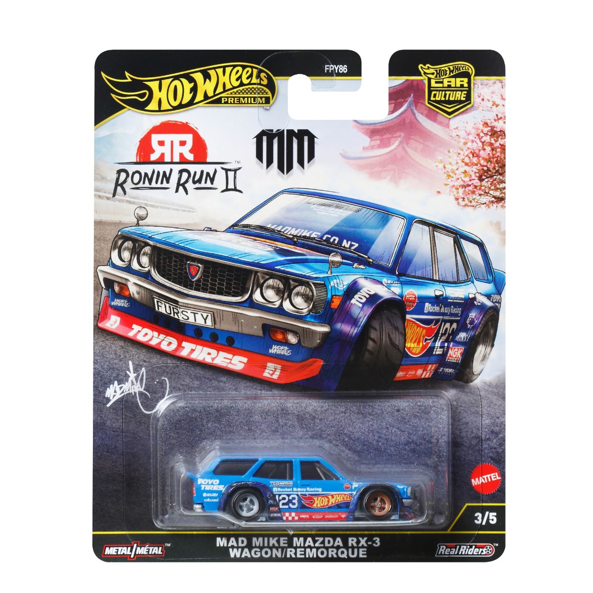 Mazda RX3 Wagon (Mad Mike) - Mô hình siêu xe Hot Wheels - JBK50/FPY86 - Hình ảnh chi tiết 2