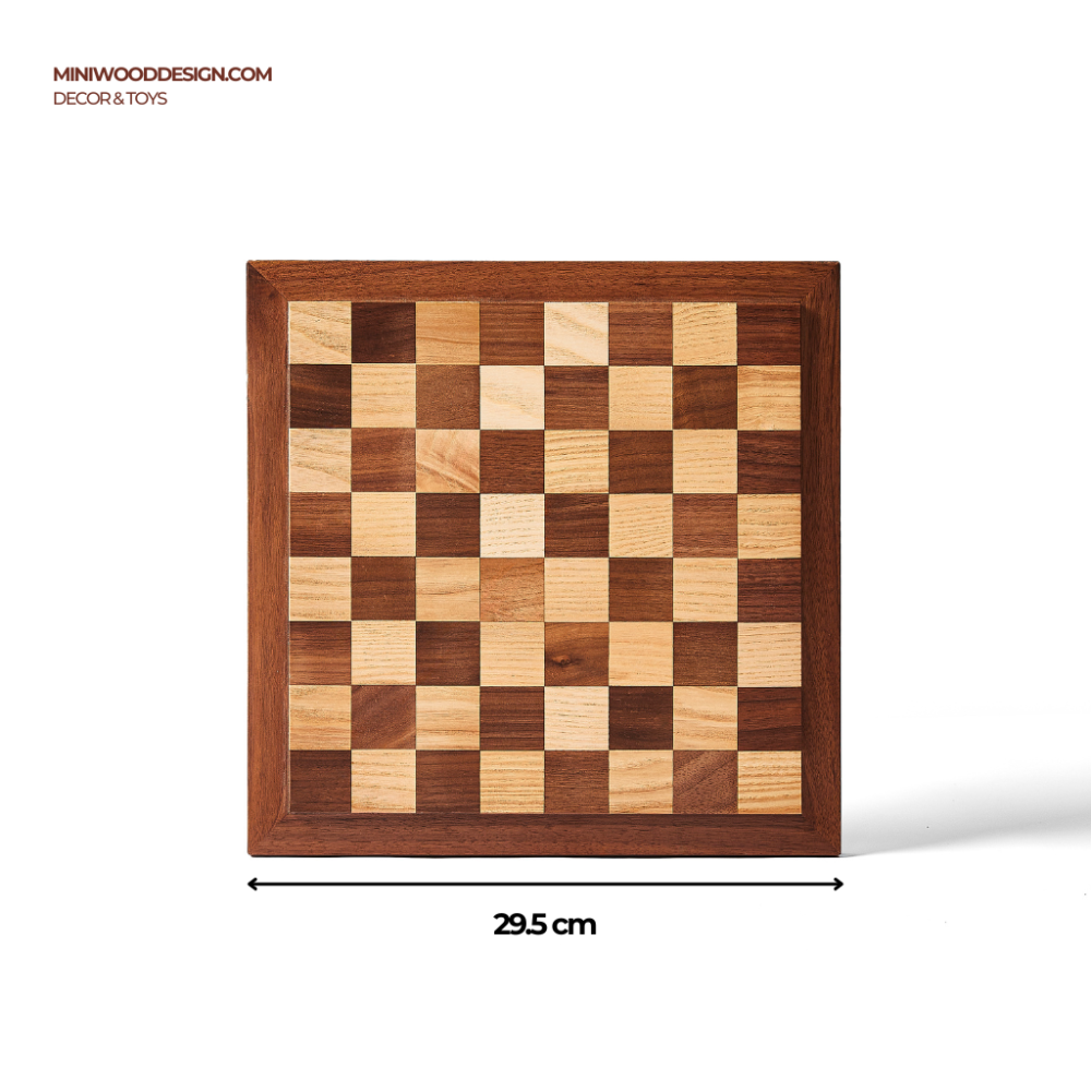 Bộ Cờ Vua Gỗ - Size Du Lịch (Quân cờ sừng)