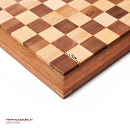 Bộ Cờ Vua Gỗ - Size Du Lịch (Quân cờ sừng)