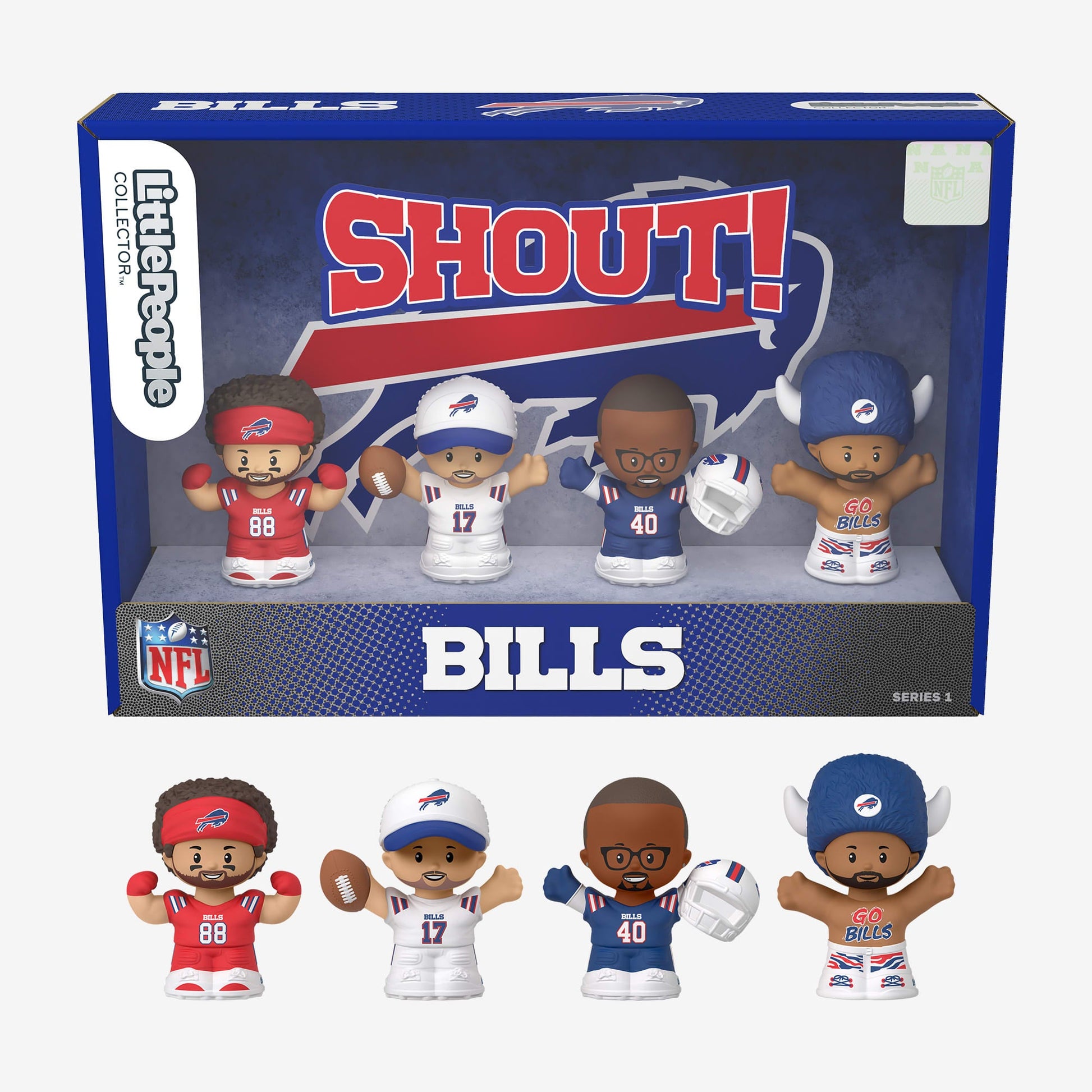 Little People Collector x NFL Buffalo Bills Set - Bộ Mô Hình Nhân Vật Thể Thao - Mattel - Hình ảnh bổ sung 4