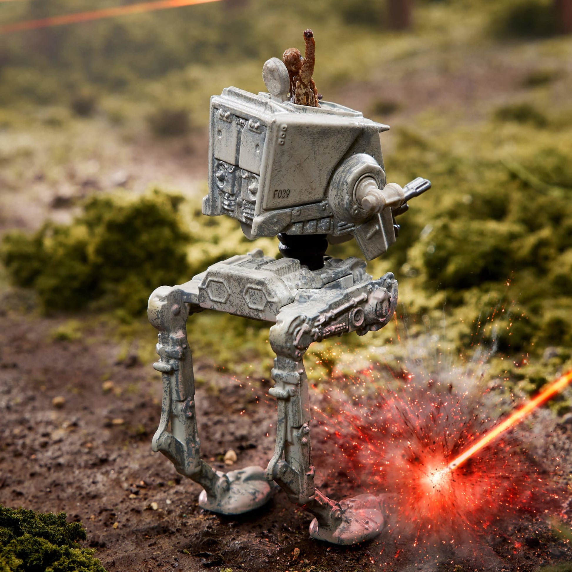 Star Wars Starships Select AT-ST With Chewbacca Mô hình xe die-cast sưu tầm Hot Wheels Mattel - Hình ảnh bổ sung 4