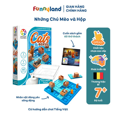 Đồ chơi thông minh Smartgames Thử Thách Những Chú Mèo Và Hộp