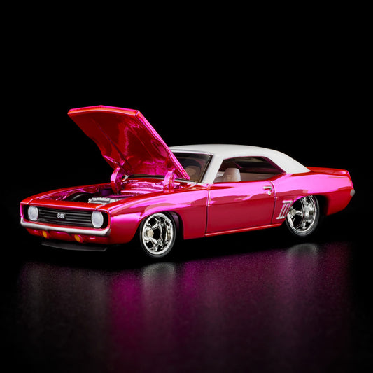Hot Wheels RLC 1969 Chevy Camaro SS Xe Mô Hình Kim Loại Cao Cấp Mattel Creations Red Line Club