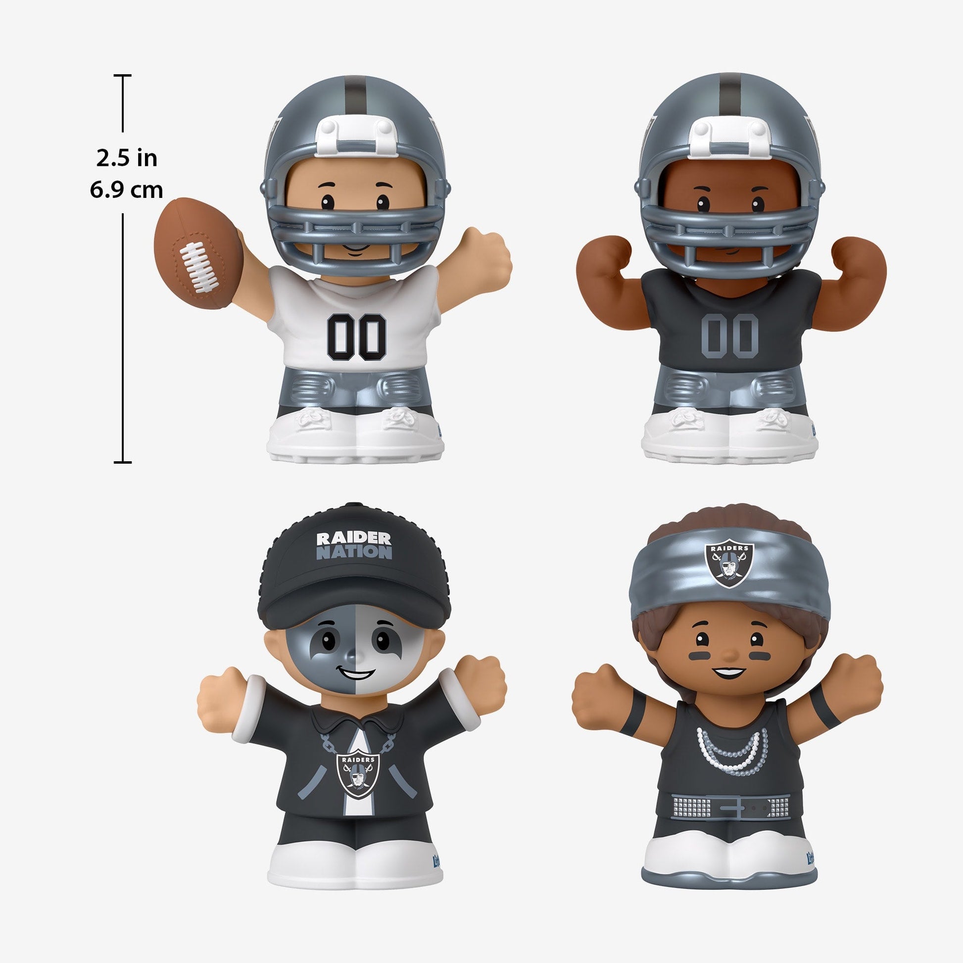 Little People Collector x NFL Las Vegas Raiders Set - Bộ Mô Hình Cầu Thủ & Cổ Động Viên NFL Mattel Fisher-Price Mattel - ảnh 