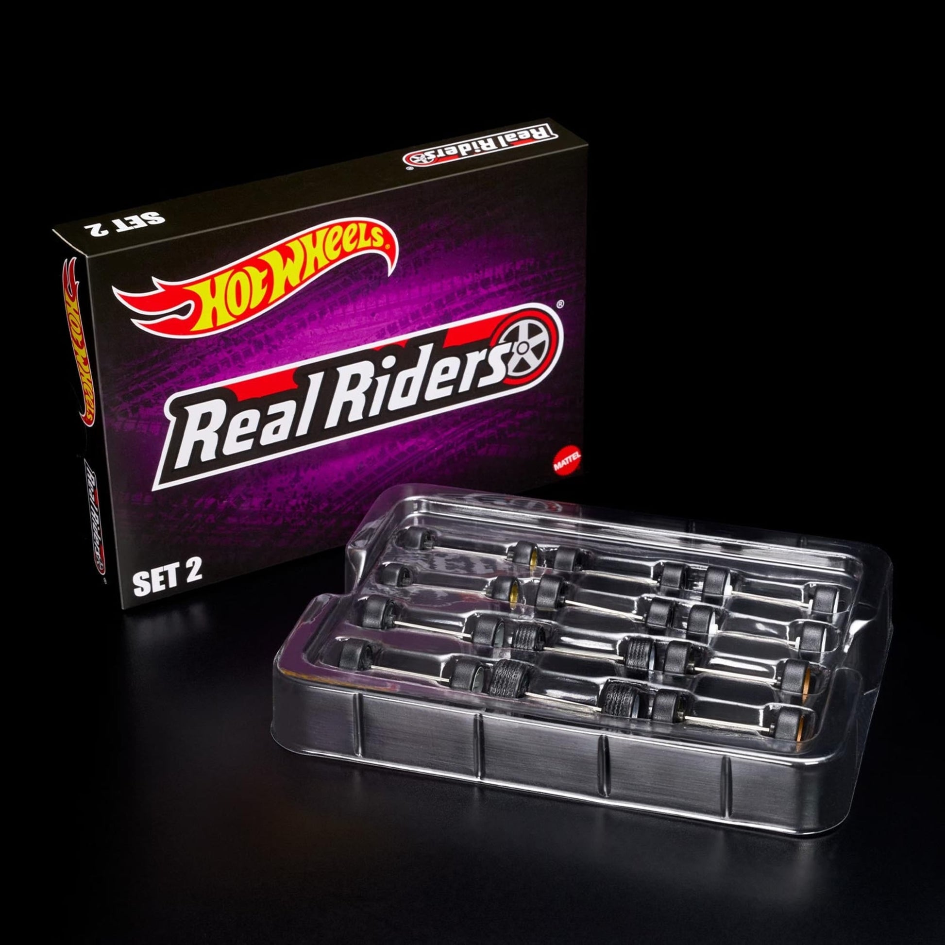 RLC Exclusive Real Riders Wheels Pack - Set 2 | Bộ Bánh Xe Hot Wheels Cao Cấp | Mattel HGK88 - Hình ảnh chi tiết 2