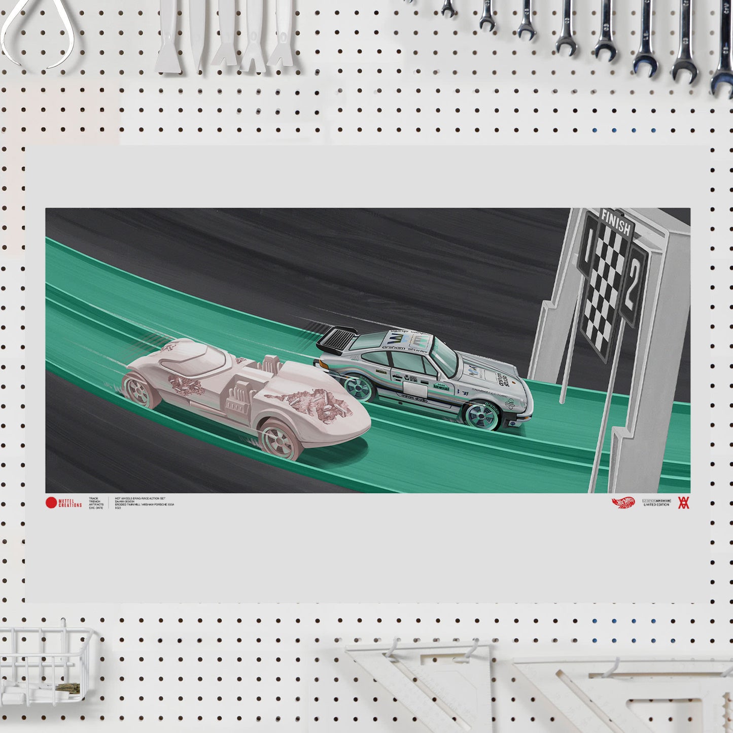 Hot Wheels x Daniel Arsham Legends Archive Lap 3 Poster - Áp Phích Nghệ Thuật Sưu Tầm - Hot Wheels - Hình ảnh sản phẩm