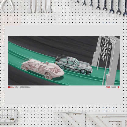 Hot Wheels x Daniel Arsham Legends Archive Lap 3 Poster - Áp Phích Nghệ Thuật Sưu Tầm - Hot Wheels - Hình ảnh sản phẩm